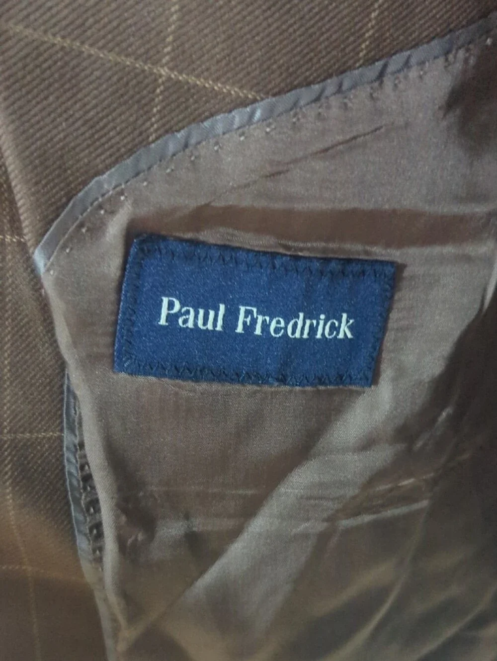 Paul Fredrick Brown Windowpane Sport Coat